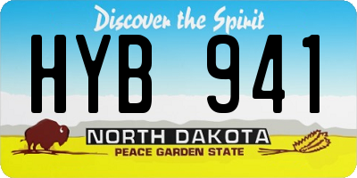 ND license plate HYB941