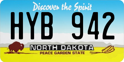 ND license plate HYB942
