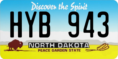 ND license plate HYB943