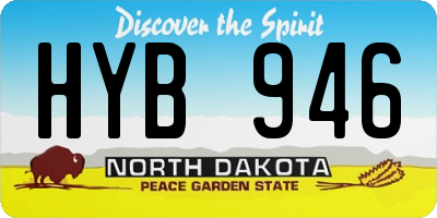 ND license plate HYB946
