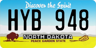 ND license plate HYB948