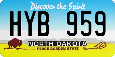 ND license plate HYB959