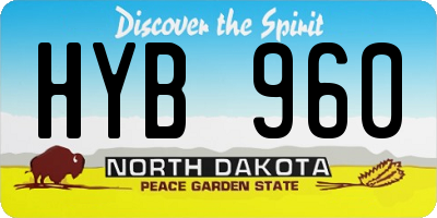 ND license plate HYB960