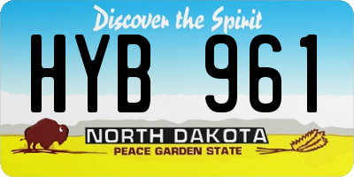 ND license plate HYB961