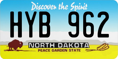 ND license plate HYB962