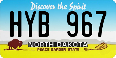 ND license plate HYB967