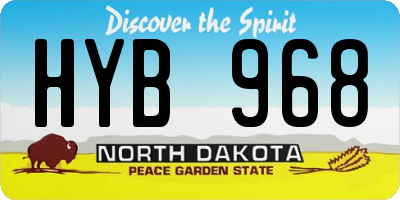 ND license plate HYB968