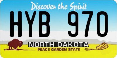 ND license plate HYB970