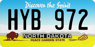 ND license plate HYB972