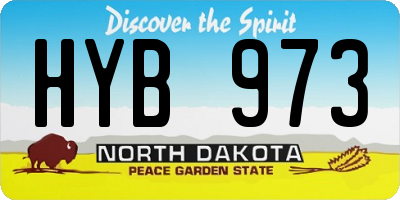 ND license plate HYB973