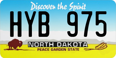 ND license plate HYB975
