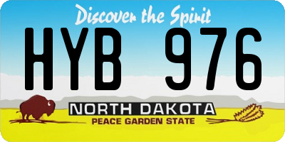 ND license plate HYB976