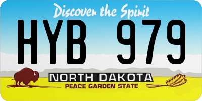 ND license plate HYB979