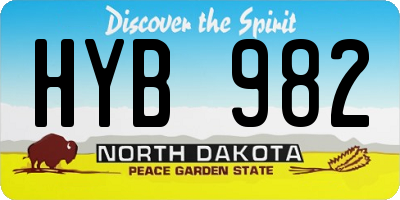 ND license plate HYB982