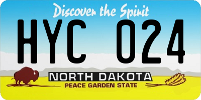 ND license plate HYC024
