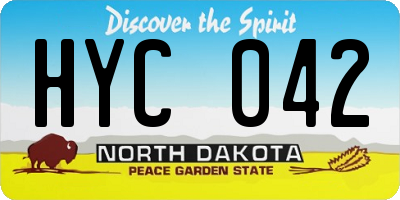 ND license plate HYC042