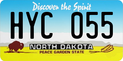 ND license plate HYC055