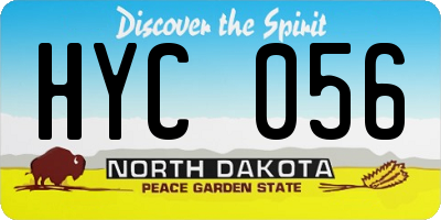 ND license plate HYC056