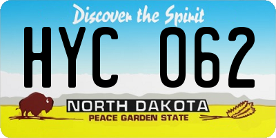 ND license plate HYC062