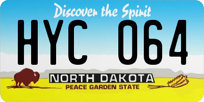 ND license plate HYC064