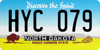 ND license plate HYC079
