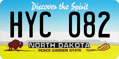 ND license plate HYC082