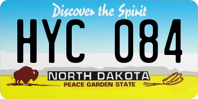 ND license plate HYC084