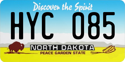 ND license plate HYC085