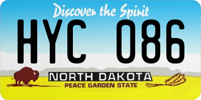 ND license plate HYC086