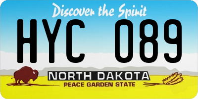 ND license plate HYC089