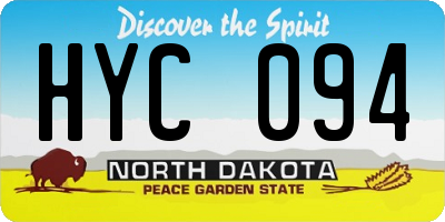 ND license plate HYC094