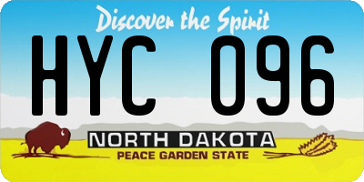 ND license plate HYC096