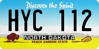 ND license plate HYC112