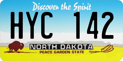 ND license plate HYC142