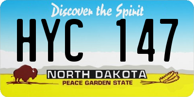 ND license plate HYC147