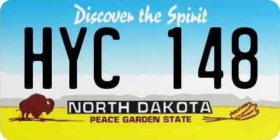 ND license plate HYC148