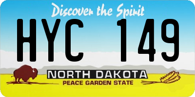 ND license plate HYC149