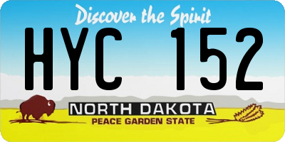 ND license plate HYC152
