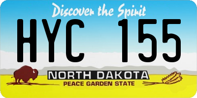 ND license plate HYC155