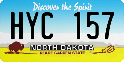 ND license plate HYC157
