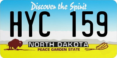 ND license plate HYC159