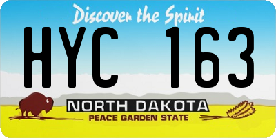 ND license plate HYC163