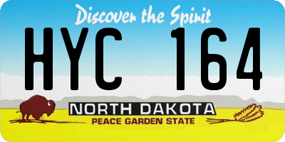 ND license plate HYC164