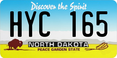 ND license plate HYC165