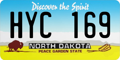 ND license plate HYC169