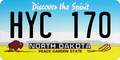 ND license plate HYC170