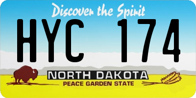 ND license plate HYC174