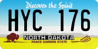 ND license plate HYC176