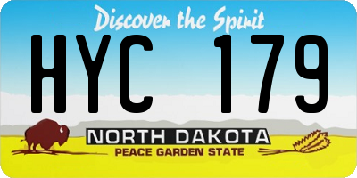 ND license plate HYC179