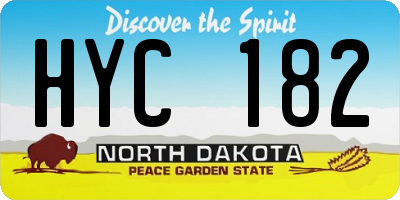ND license plate HYC182